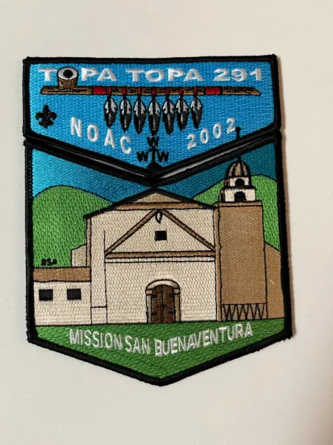 OA 291 Topa Topa Lodge 2002 NOAC 2 Piece Flap Set Mission