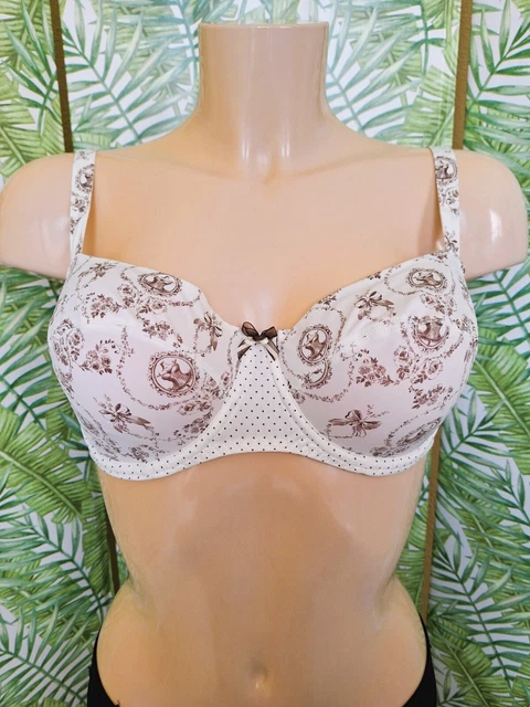 Soutien-gorge Lise Charmel Miss Toi - Taille 85D, Couleur Gris Blanc, Corbeille, Neuf Avec étiquettes