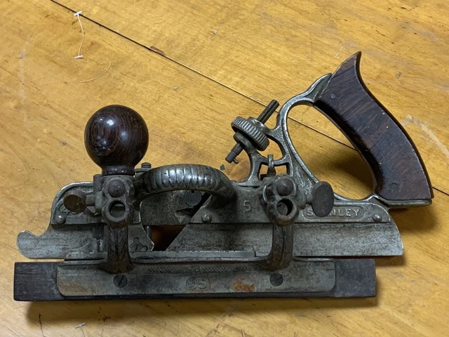 Vintage Carpenters Stanley No 45 Usa Plough Wood Plane Complete (2E)
