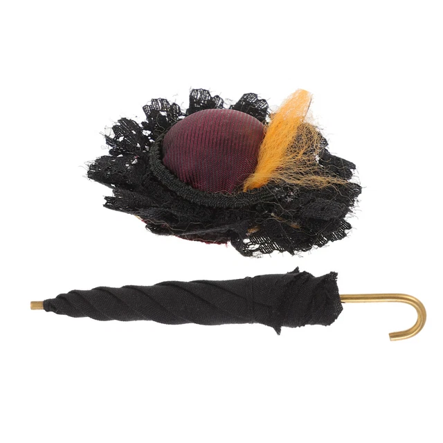 Décor De Maison Jouet Ornements Parapluie Mini Chapeau Voyage Micro Scène Kit