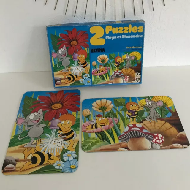 ♥♥  Deux Anciens Puzzles Maya Et Alexandre 2 x 48 Pièces Complet Vintage 1979