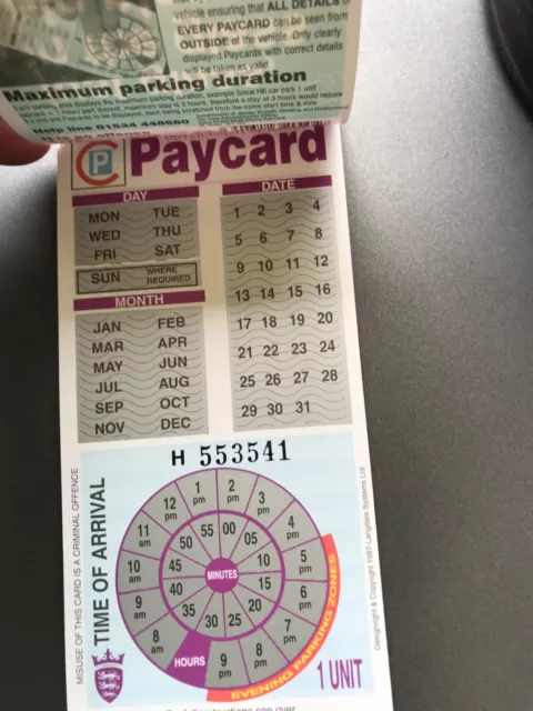 Travel to Jersey  -  Car Parking Paycard  -  10 Units