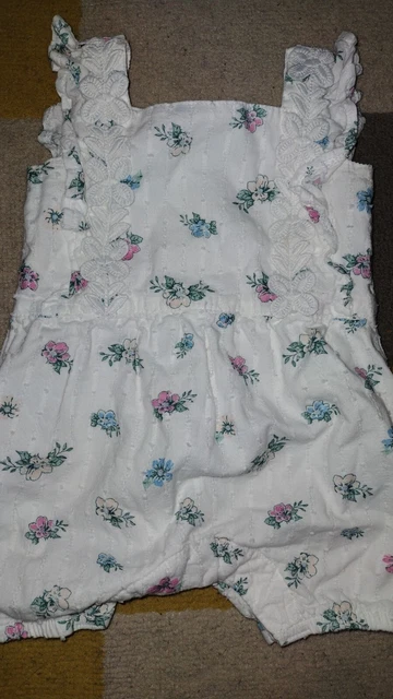 Baby Girls RIVER ISLAND romper 3-6 Months excellent condition