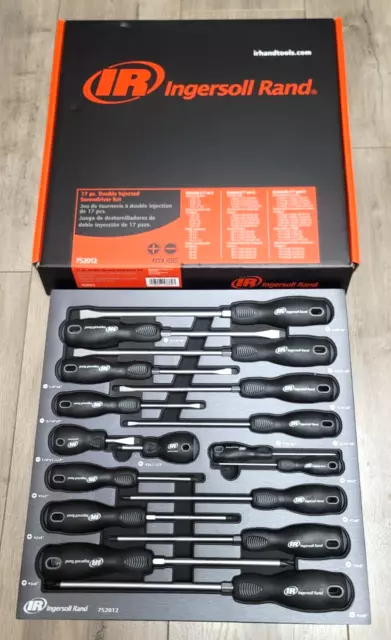 Ingersoll Rand 17pc Master Screwdriver Set w/Comfort Handles & Foam Tray #752012