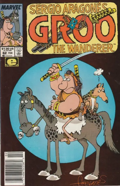 Groo The Wander #62  Newsstand   Sergio Aragones  Epic * Marvel  1990  Nice!!!