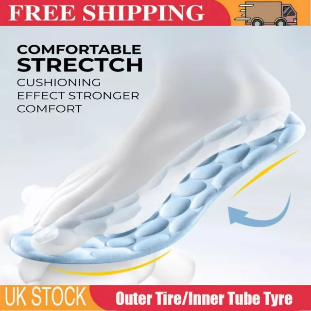 4D & 5D Memory Insoles Extra Comfort Shoe Pads Orthopaedic Unisex |Size 4 - 13