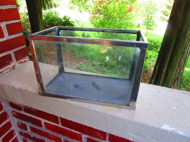 Vinatge Metaframe Tank Aquarium Metal Edge Terrarium Reptile Slate Chrome