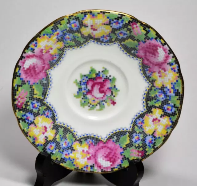 Vintage 50s Paragon Hueso China Inglaterra Guinga Rosa 14cmd Platillo