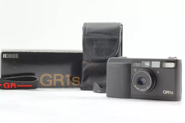 【OPT. MINT w/ HOOD & BOX】 Ricoh GR1s Black Point & Shoot 35mm Film Camera Japan