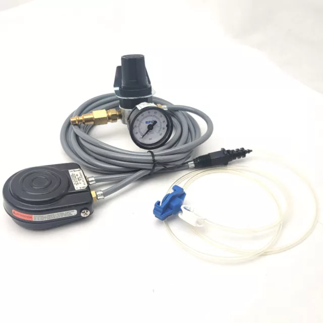 Nordson EFD Manual Foot Valve Dispensing System With 7012339 Syringe Adapter