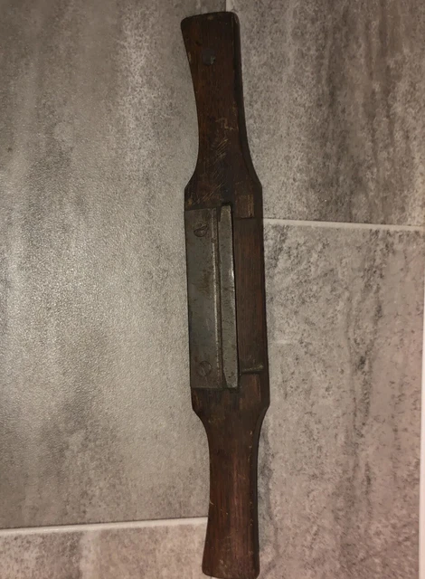 Antique Vintage Woodworkers Wooden Spoke Shave Draw Knife Estate Find Tool Wood
