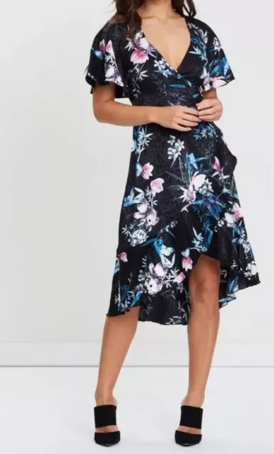 Lipsy amelia print best sale floral wrap dress