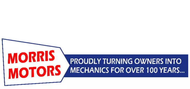 Funny Morris Mechanics Sticker - Minor Mini 1100 1300 Cooper Marina Oxford