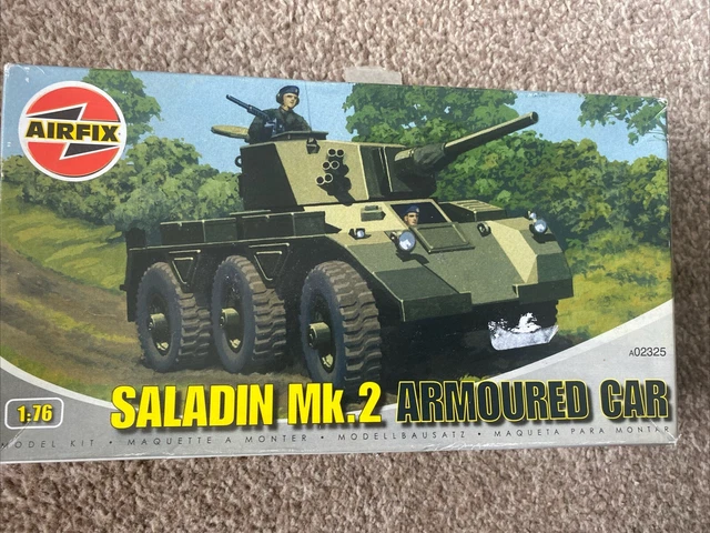 RARE 1990’S AIRFIX Saladin Mk.2 Armoured Car Model Kit 1/76 02325 Fast ...