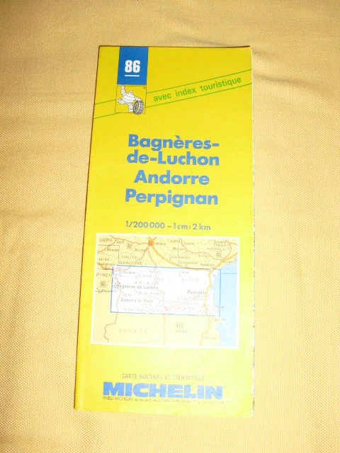 CARTE ROUTIÈRE MICHELIN N°86 LUCHON PERPIGNAN 1974 - COLLECTION CARTE MICHELIN - BD, LIVRES & PRESSE/CARTES ROUTIÈRES
