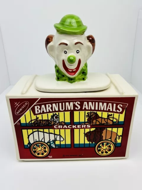 Nabisco McCoy  Barnum's 1972 Cookie Jar Barnum's Animal Crackers Circus Clown