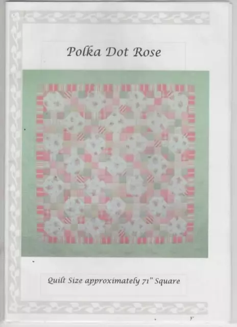 Pattern for Polka Dot Rose quilt  71" square from The Berry Patchwork Shop