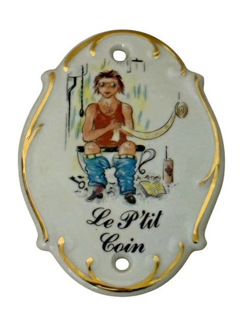 Plaque de porte pour WC sanitaires en PVC noir lettres blanches