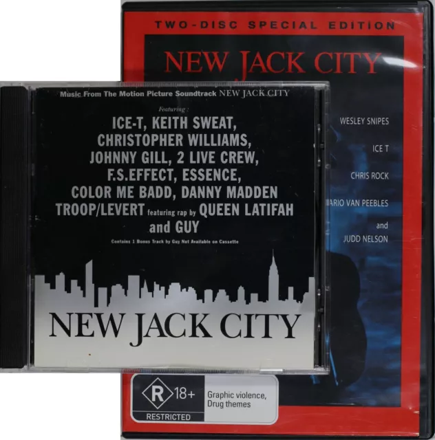 New Jack City - 2 disc DVD + Soundtrack CD - Ice-T, Wesley Snipes (D844)