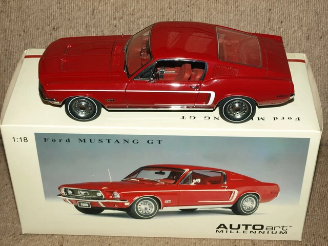 ミニカー AUTO ART( Ford Mustang GT )MILLENNIUM. AUTOart Millennium, Ford Mustang GT, 1968, 1:18 Scale | eBay