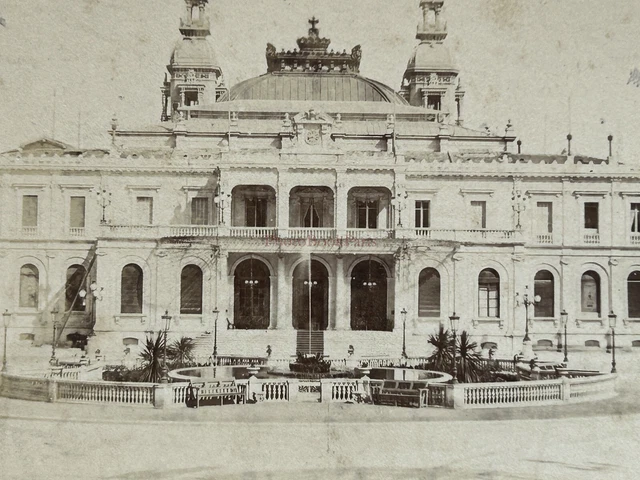 Monaco Monte-Carlo Fassade des Kasino C1875 Photos Stereo Vintage Albumin