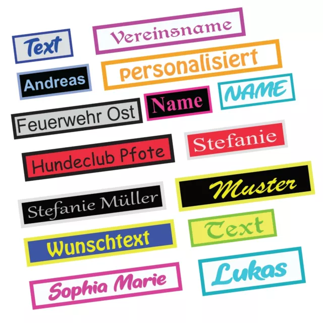Namensschild Aufnäher Patch gestickt  Wunschtext & Wunschgröße, Biker, Kutte MC
