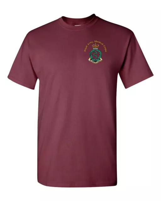 Royal Army Medical Corps T-shirt with RAMC embroidered cap badge