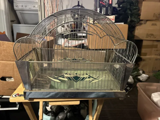 Rare Antique Genykage Bird Cage 18” L 13” H 9.5” W