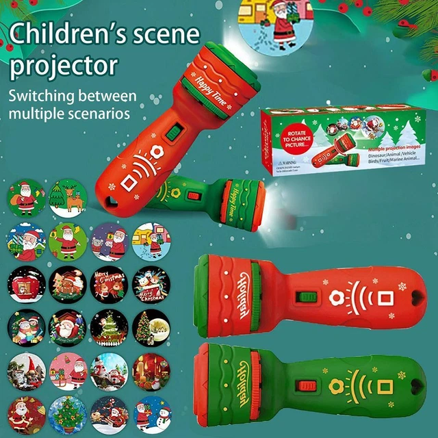 Noël Lampe de poche de projection Projecteur Lumière Lampe de poche rougeoyante 12