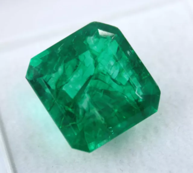 9 Ct Natural Untreated Green Square Colombian Emerald CERTIFIED Loose Gemstone