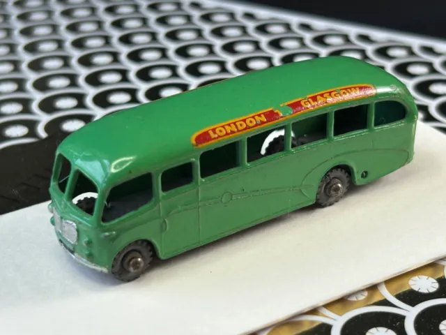 Matchbox Moko Lesney # 21b Bedford Duple Coach VG no box, 4GMW green