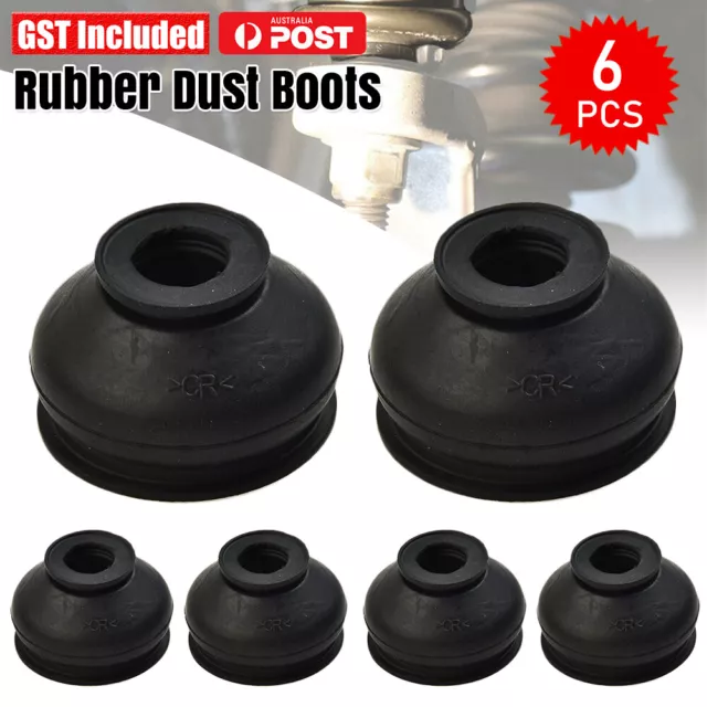 6 Pc UNIVERSAL Rubber-Tie Rod End Ball Joint Dust Boots Dust Cover Boot Gaiters