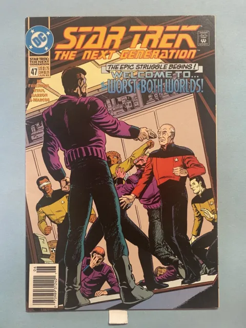 Star Trek: The Next Generation #47 • Newsstand! • 1993 DC Comics • Picard