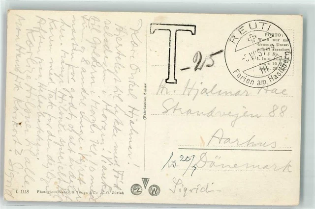 39370602 - Reuti Taxe Nachgebuehr 25 Rappen Phila Schweiz