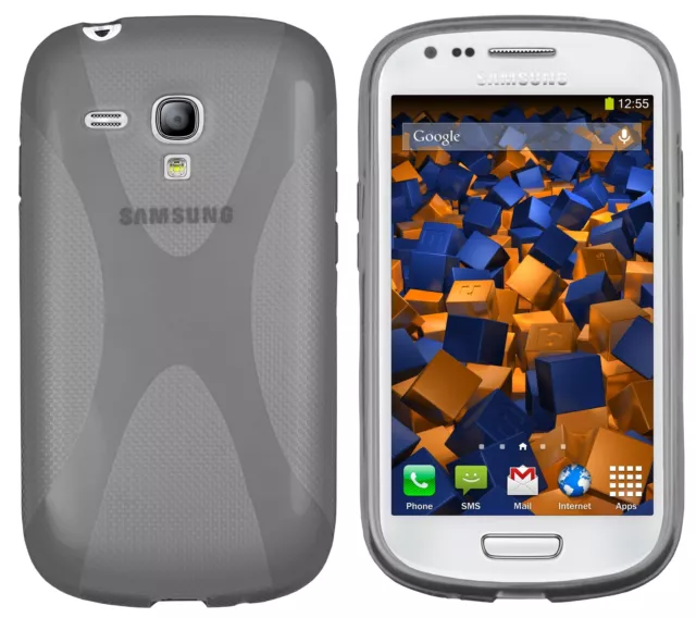 Mumbi - Custodia in TPU per Samsung Galaxy S3 mini Nero semitrasparente