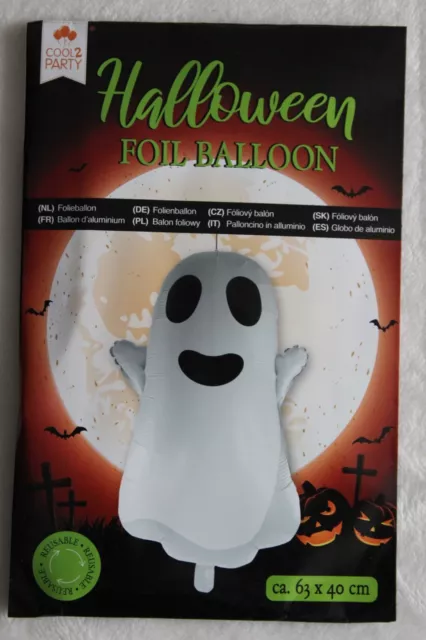 Halloween - Ballon d'aluminium - Décoration à Suspendre fantôme  63 x 40 cm