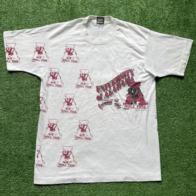 University of Alabama Crimson Tide All Over Print AOP Double Sided Shirt Vintage