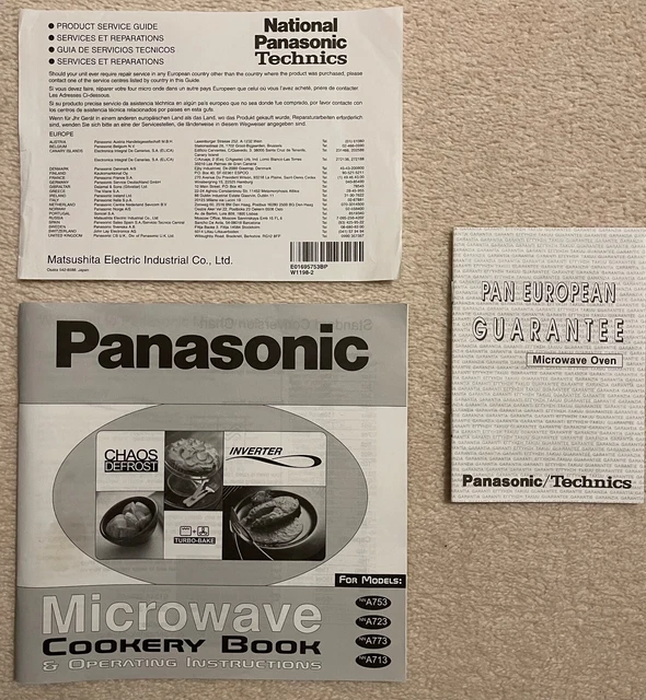 PANASONIC MICROWAVE Silver 1000W Inverter Dimension 4 Turbo Bake £28.00 PicClick UK