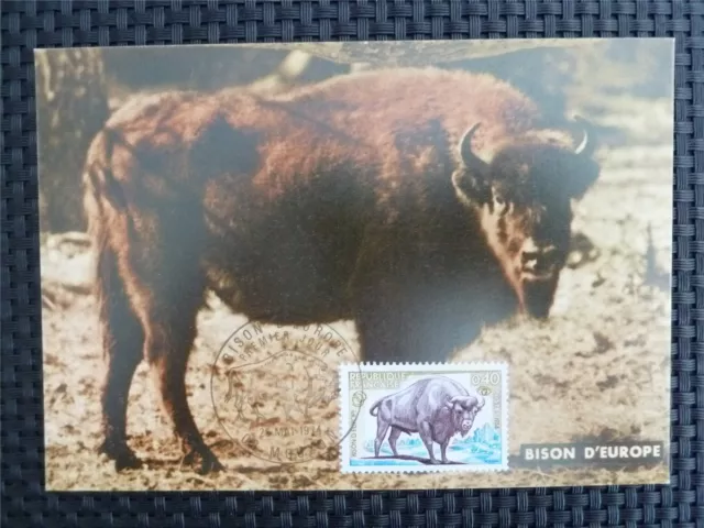 FRANCE MK 1974 BISON WISENT MAXIMUMKARTE CARTE MAXIMUM CARD MC CM c1493