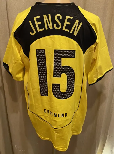 Borussia Dortmund Original Nike Heim Trikot 2004/05 "e-on" + Nr.15 Jensen Gr.L