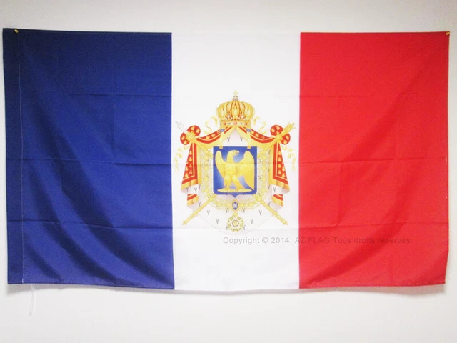Petit Drapeau De Table Napoléon III - Idéal Pour Collectionneur Ou Décoration De Bureau - 21x14 Cm