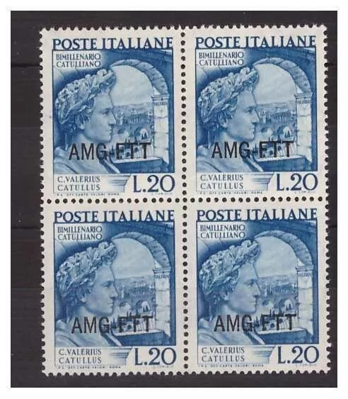 Trieste A - 1949 Catullus Quartina New MNH
