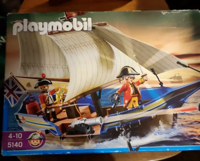 PLAYMOBIL  5140 Rotrock-Kanonensegler Piratenschiff Schiff Soldaten Ovp