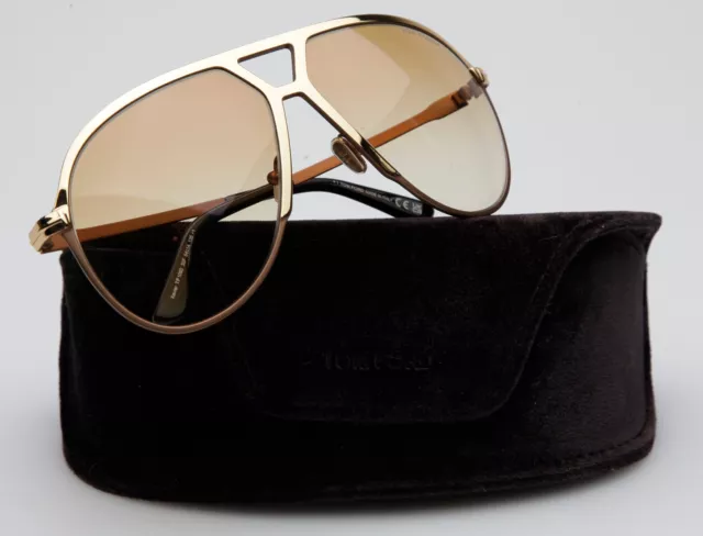 New TOM FORD Xavier TF1060 30F Gold Sunglasses 64-14-135mm B60mm Italy