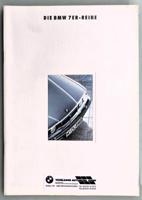 BMW 7er-Reihe (E38) - 1992 - Prospekt Brochure - 60 Seiten