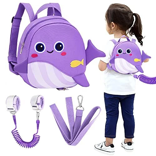 Toddler Backpack Leash, Cute Kid Backpacks with Anti Lost Wrist Link, Mini