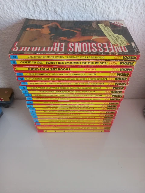22 Livres Media 1000 Confessions Erotiques n°4/8 voir descriptif numéro