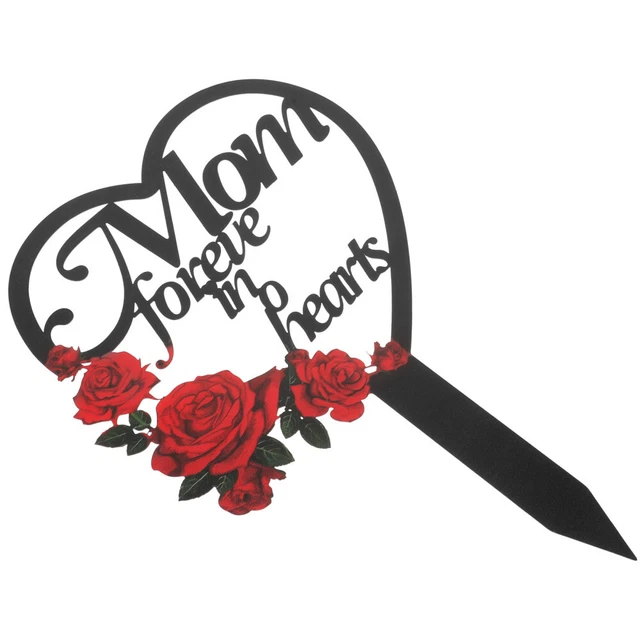Metal Mother Grave Marker Garden Decorations Memorial Signs for