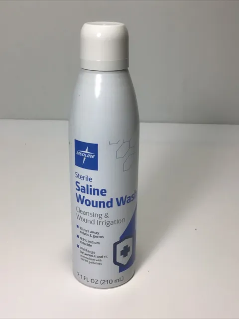 Medline Sterile Saline Wound Wash 7.1 Fluid Oz 1 can Exp. 11/9/2025