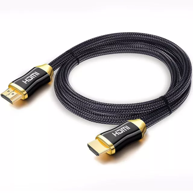 Premium 4K Hdmi Cable 2.0 High Speed Gold Plated Braided Lead 2160P 3D Hdtv Uhd